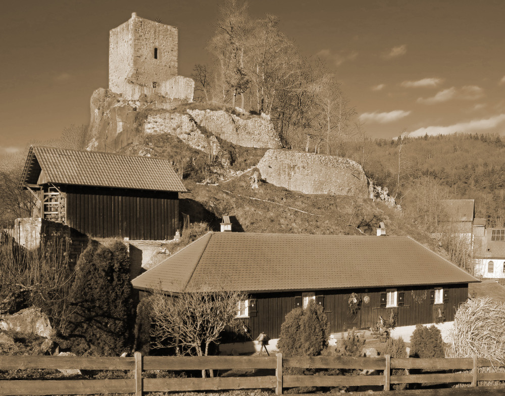 Die Burgruine in Dietfurt